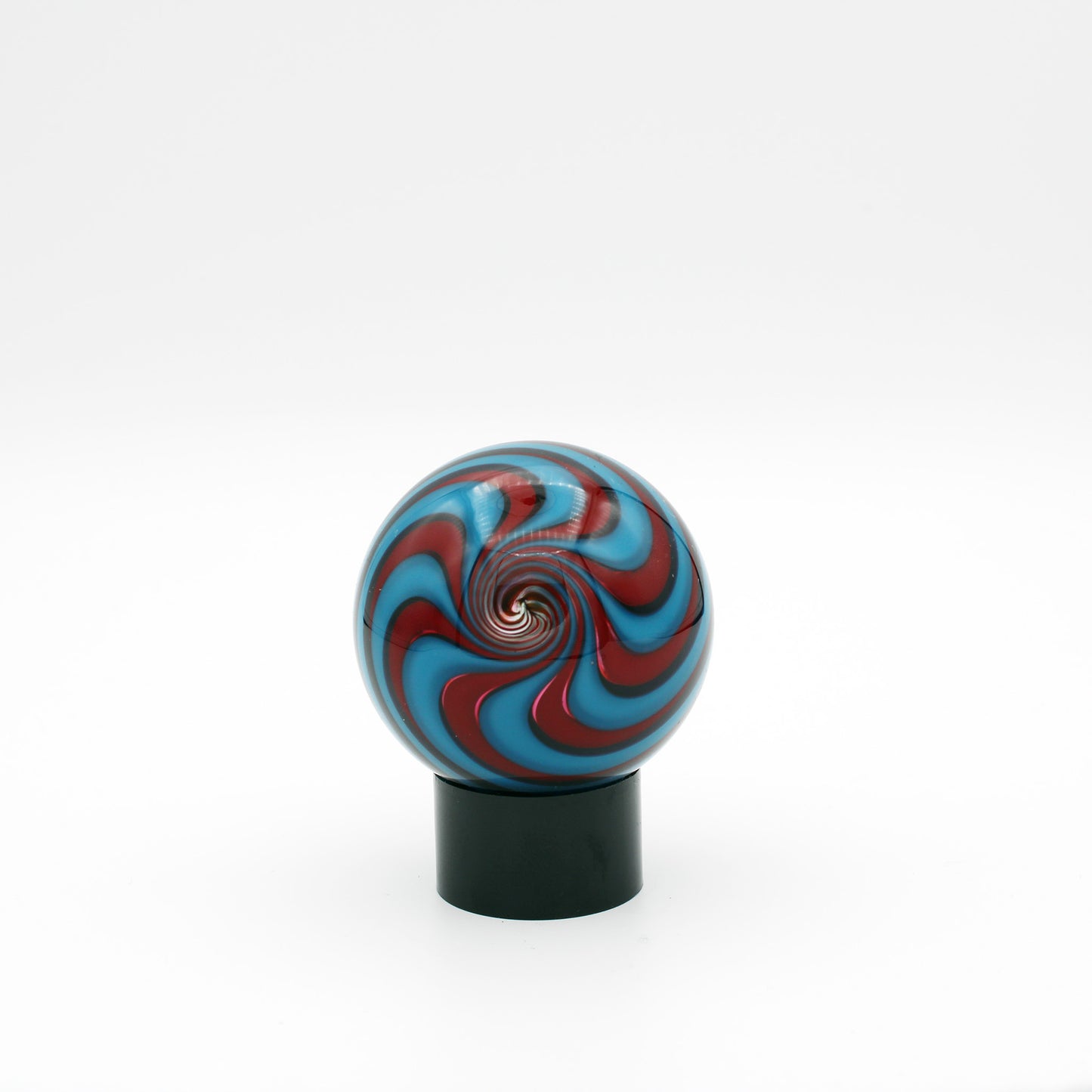Handmade Collector's Marble - 1½ inch (#150-I) Red & Blue Swirl - Chrysler Museum Shop