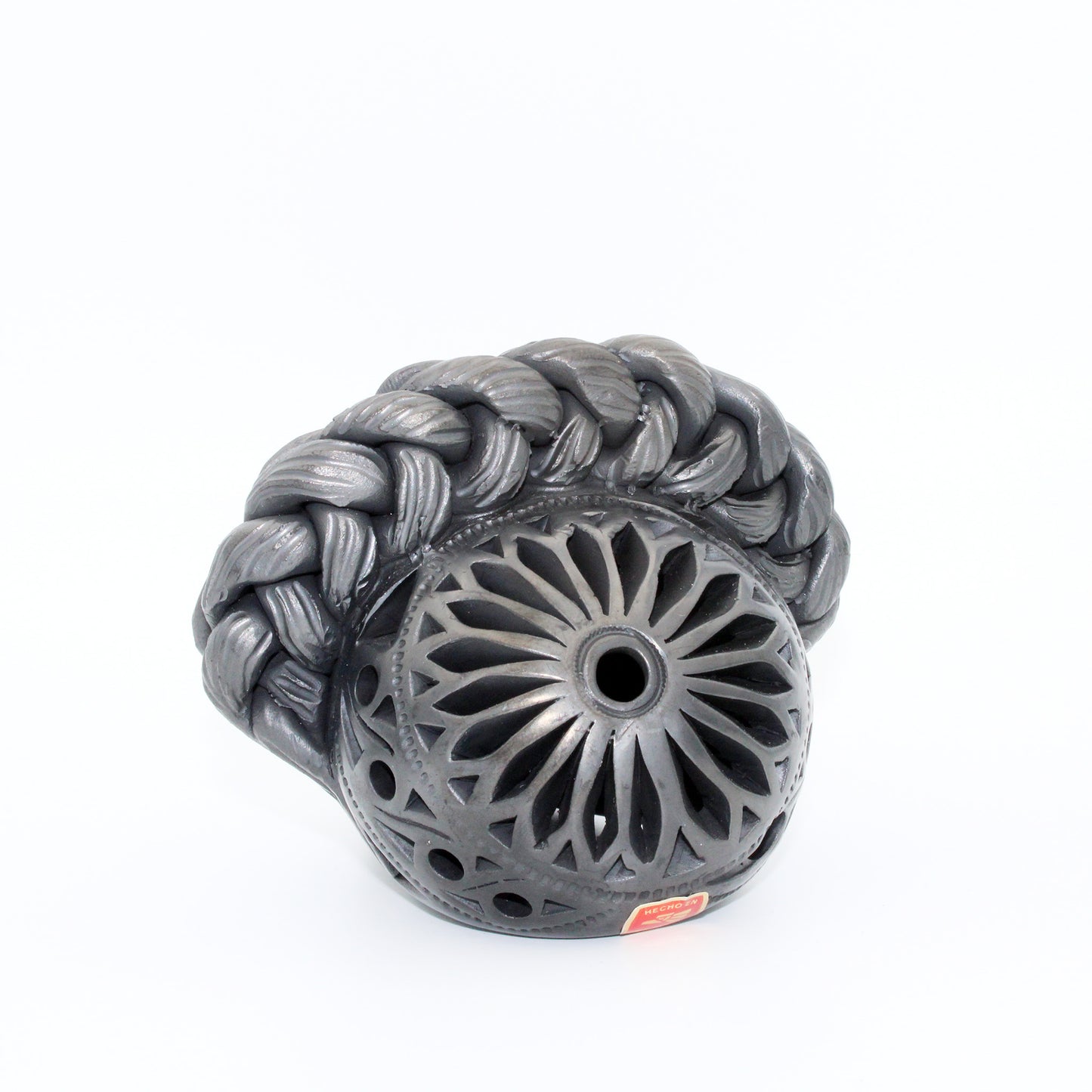 Black Clay Frida Skull, Medium (Front) - Chrysler Museum Shop