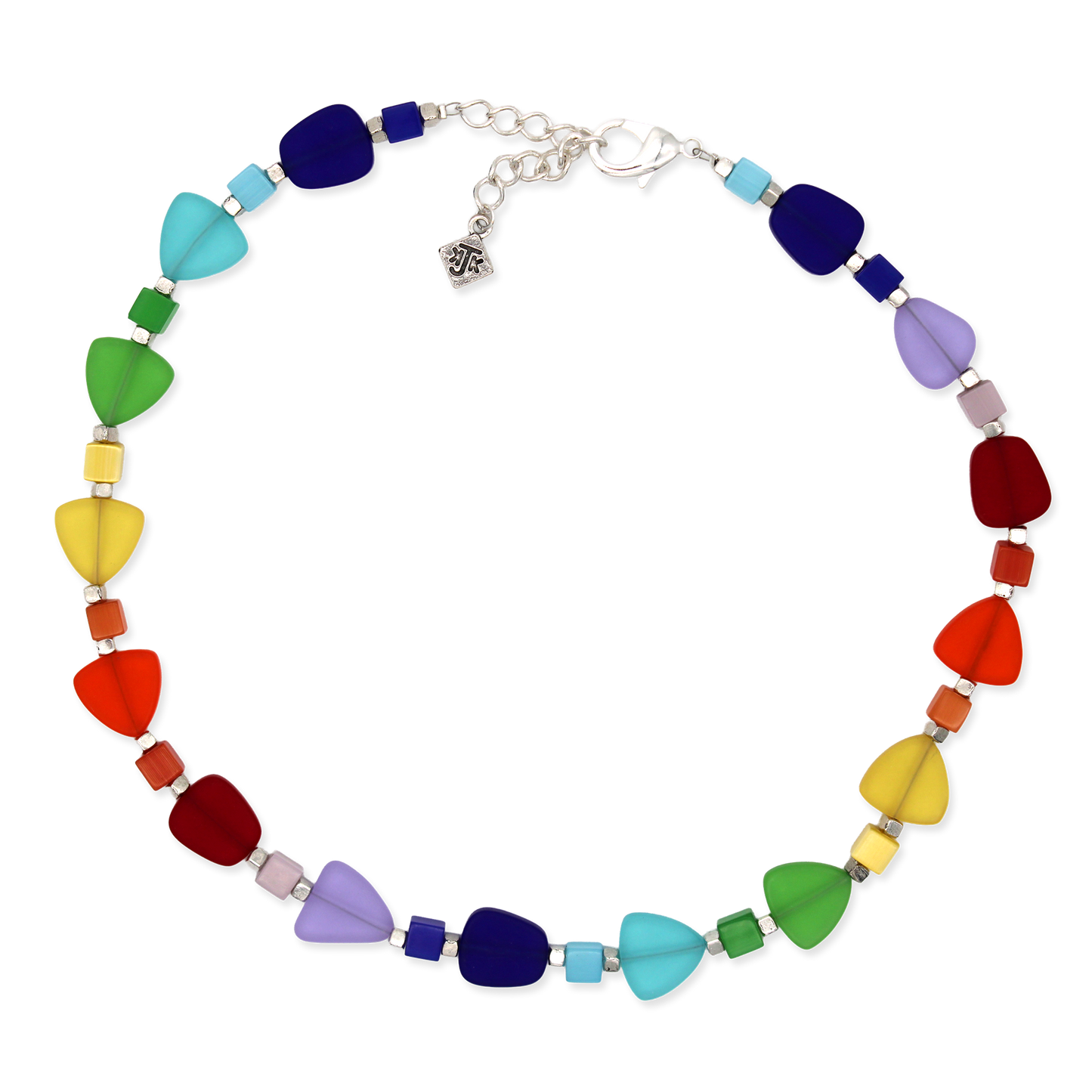 Rainbow Frosted Glass Choker