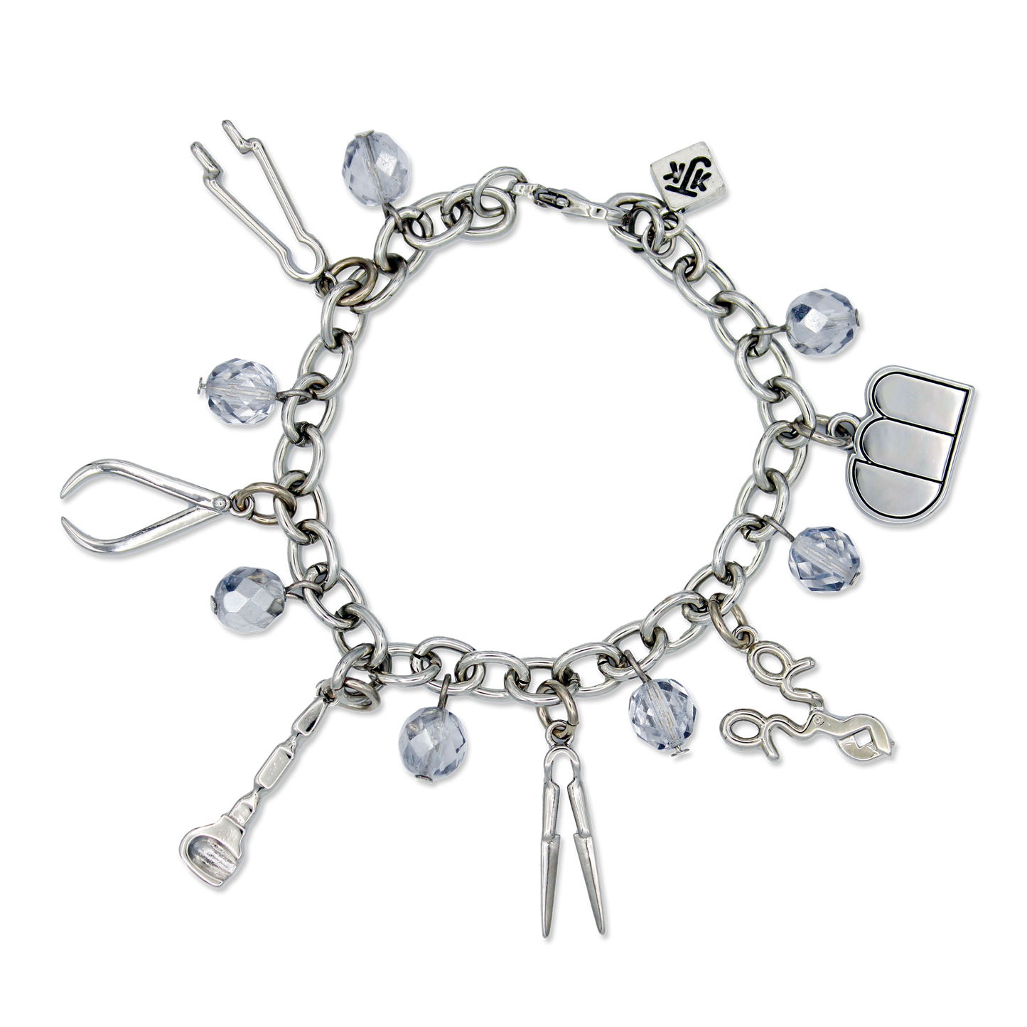 Chrysler Silver Link Charm Bracelet
