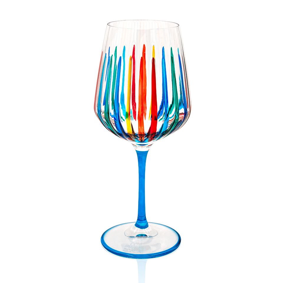 Timeless Crystal Spritz Goblets, Set of Six Assorted Colors