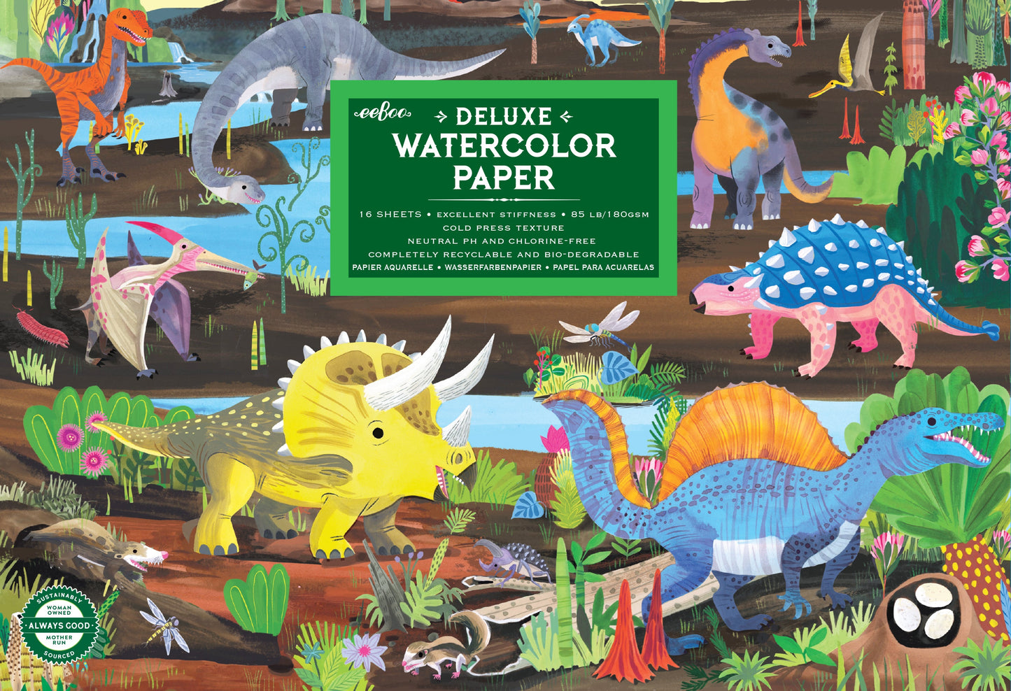 Watercolor Paper Pad: Dinosaur