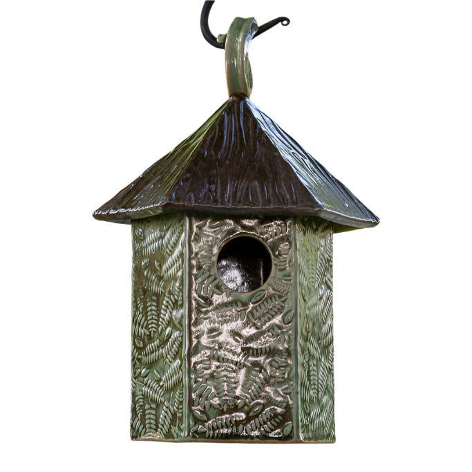 Ceramic Birdhouse: Fern Pattern - Chrysler Museum Shop