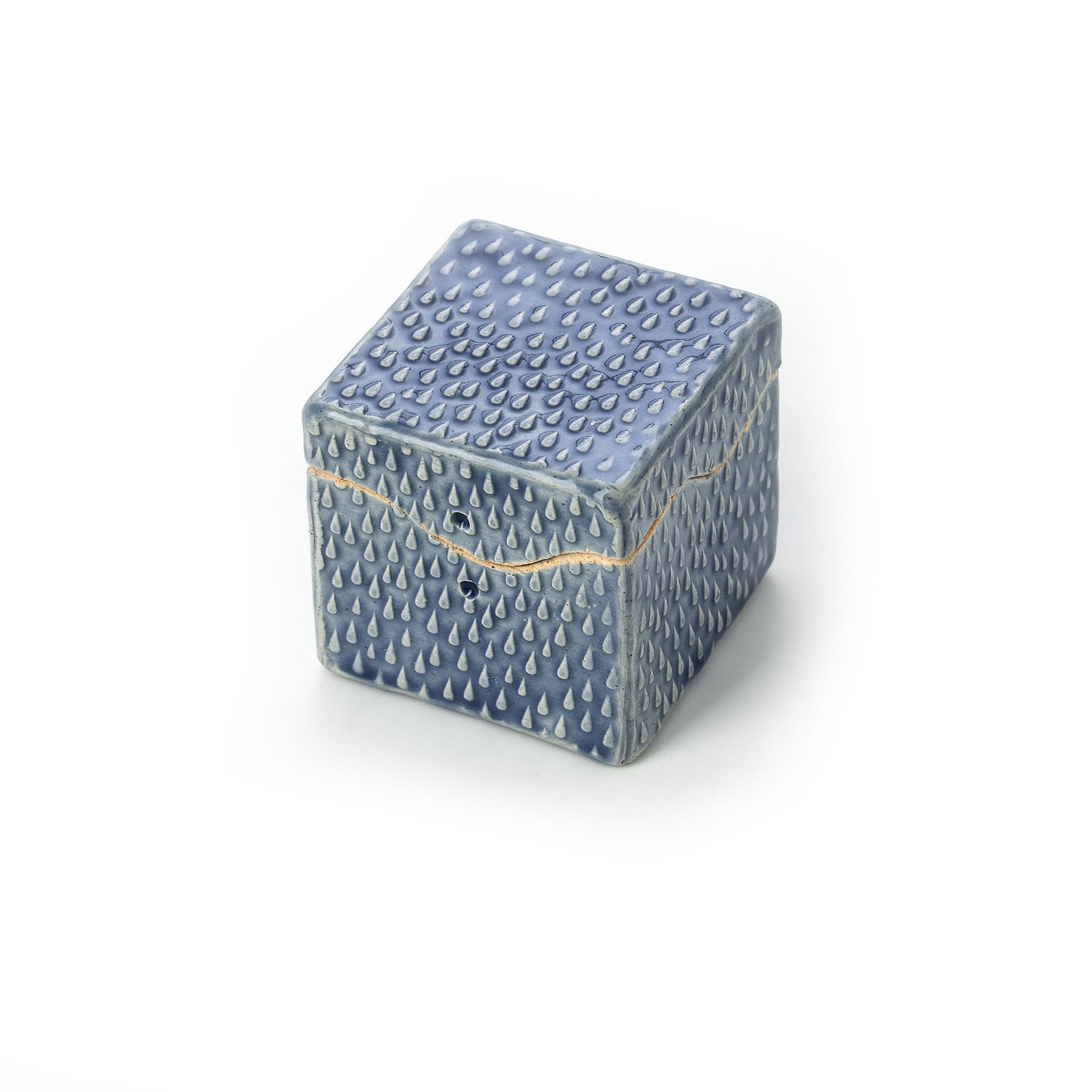 Handmade Ceramic Itty Bitty Box: Raindrops - Chrysler Museum Shop