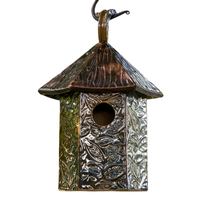 Ceramic Birdhouse: Leaf Pattern - Chrysler Museum Shop