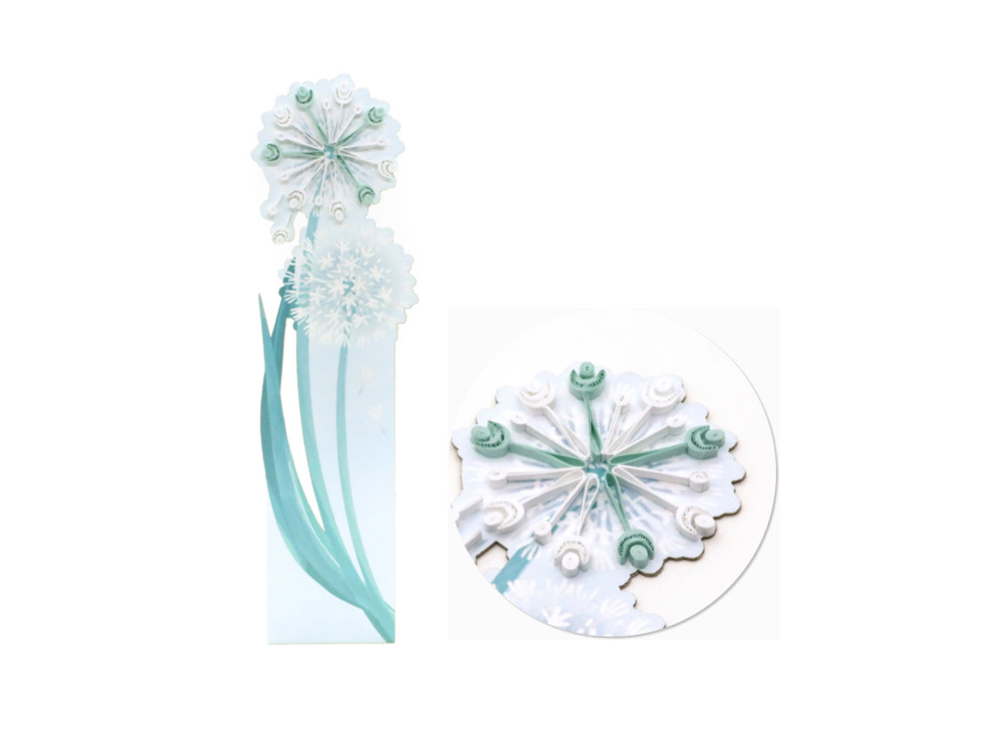 Quilled Bookmark: Dandelion