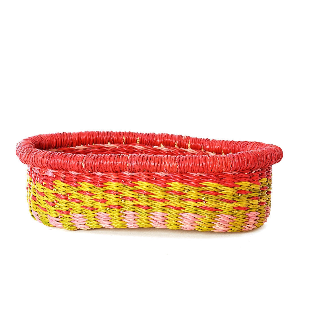 Colorful Bolga Bread Basket (Red & Yellow) - Chrysler Museum Shop