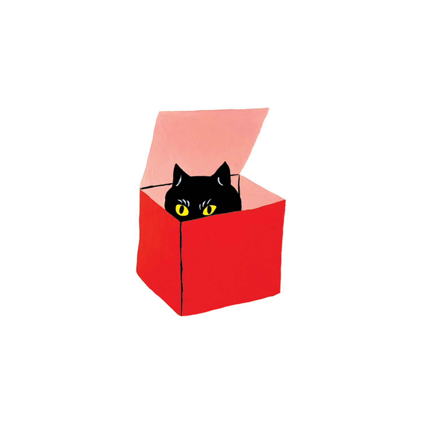 Cat in a Box Temporary Tattoos