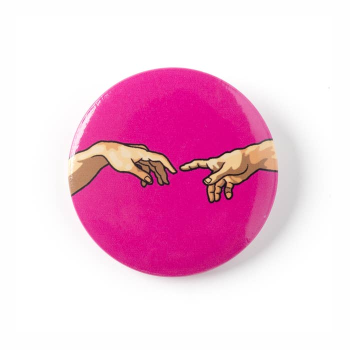 Art Button: Michelangelo's "The Creation of Adam" - Chrysler Museum Shop