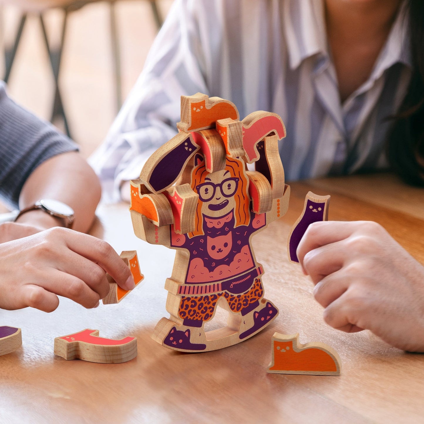 Crazy Cat Lady Wooden Stacking Game - Chrysler Museum Shop