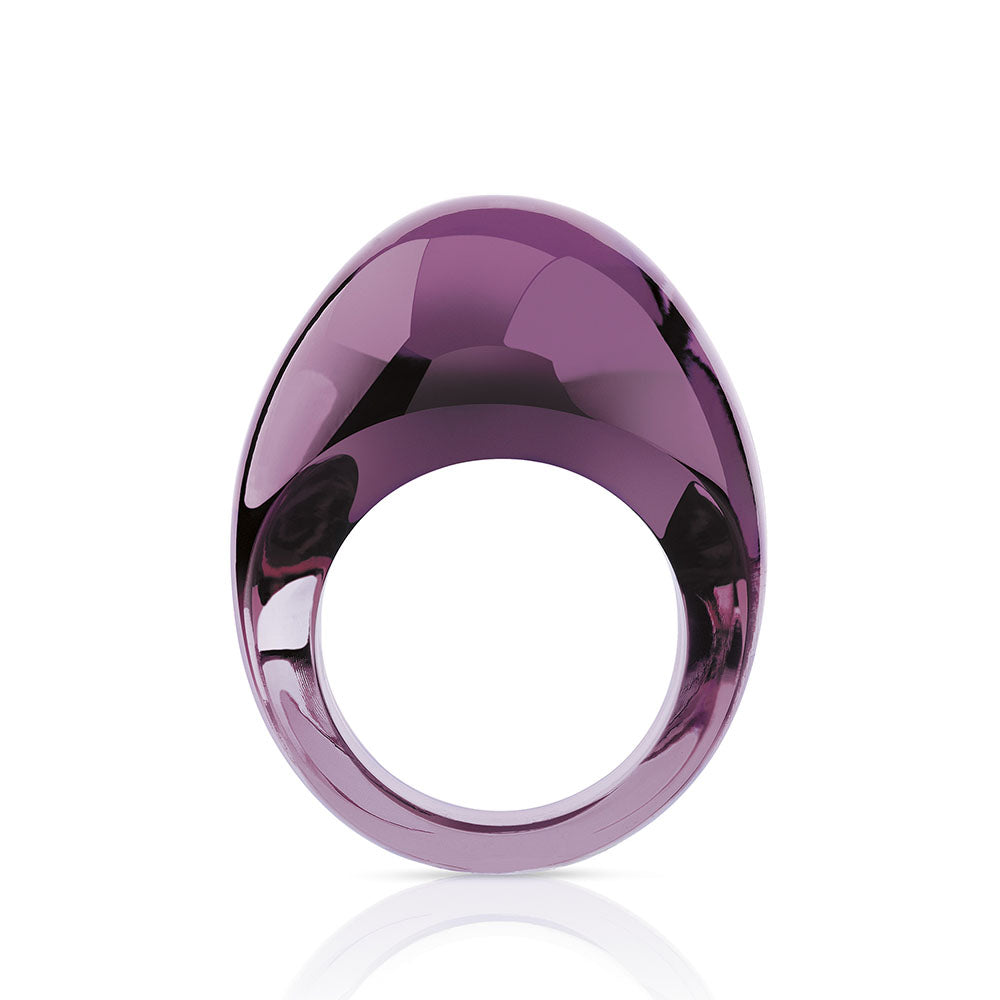 Purple Crystal Cabochon Ring by Lalique