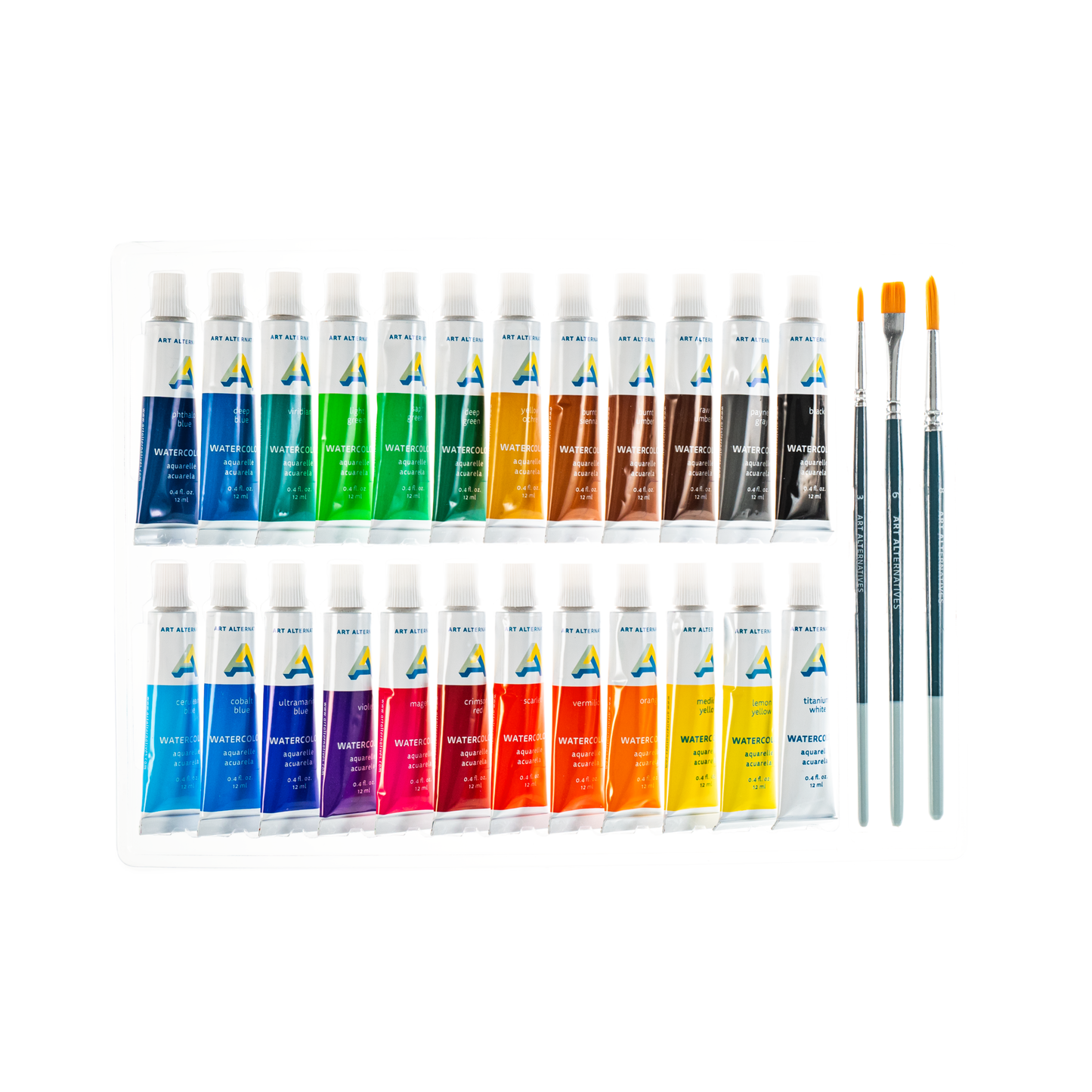 Economy-grade Watercolor Paint Set of 24 colors - Chrysler Museum Shop