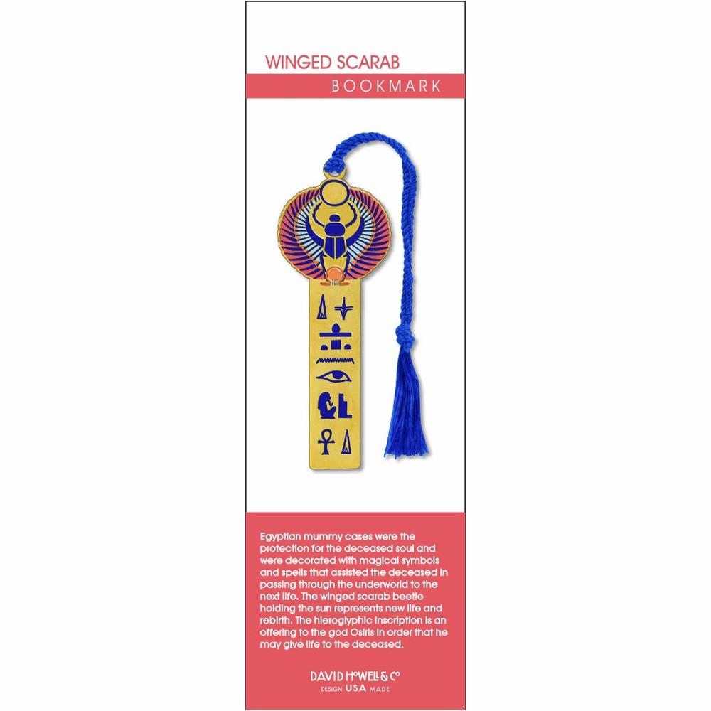 Eqyptian Winged Scarab Metal Bookmark - Chrysler Museum Shop