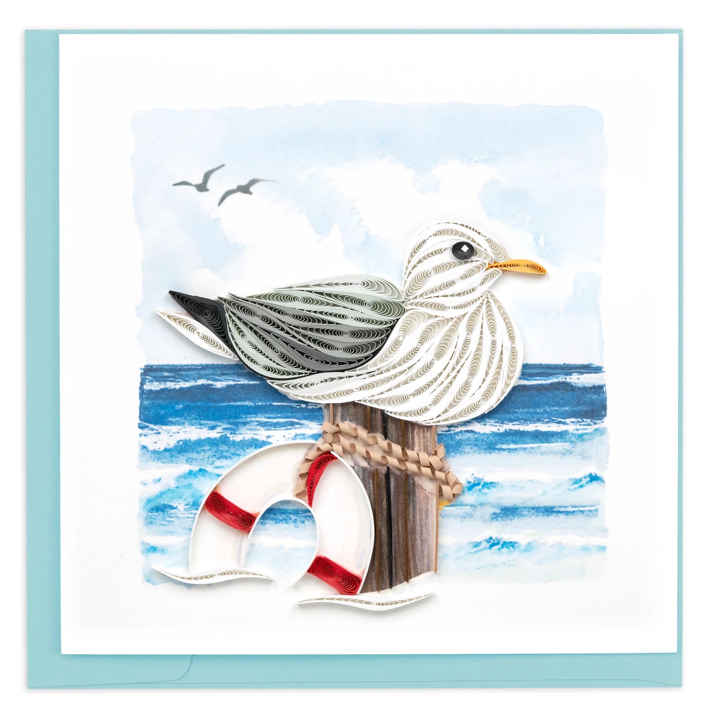 Quilled Gull Blank Card - Chrysler Museum Shop
