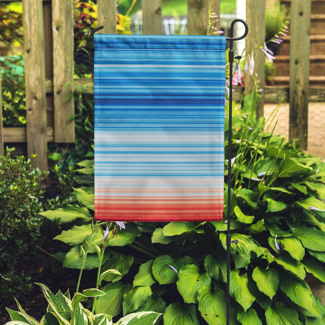 Climate Warming Stripes Garden Flag - Chrysler Museum Shop