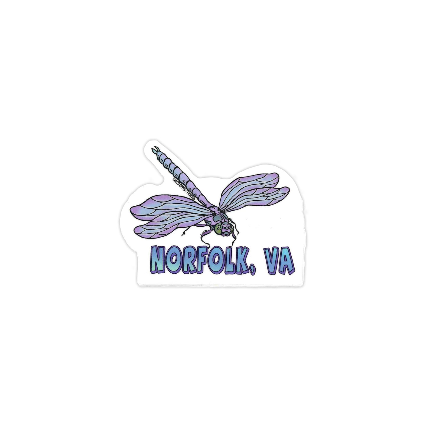 Norfolk Dragonfly Vinyl Sticker - Chrysler Museum Shop