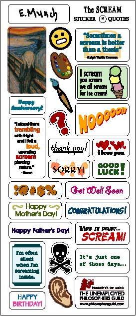 Edvard Munch "The Scream" Die-Cut Note Card - Chrysler Museum Shop