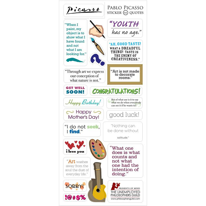 Pablo Picasso Die-Cut Note Card with Stickers - Chrysler Museum Shop