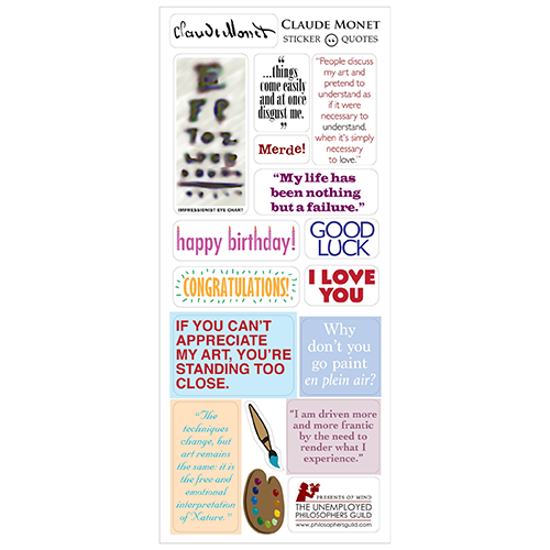 Claude Monet Die-Cut Notecard with Stickers - Chrysler Museum Shop