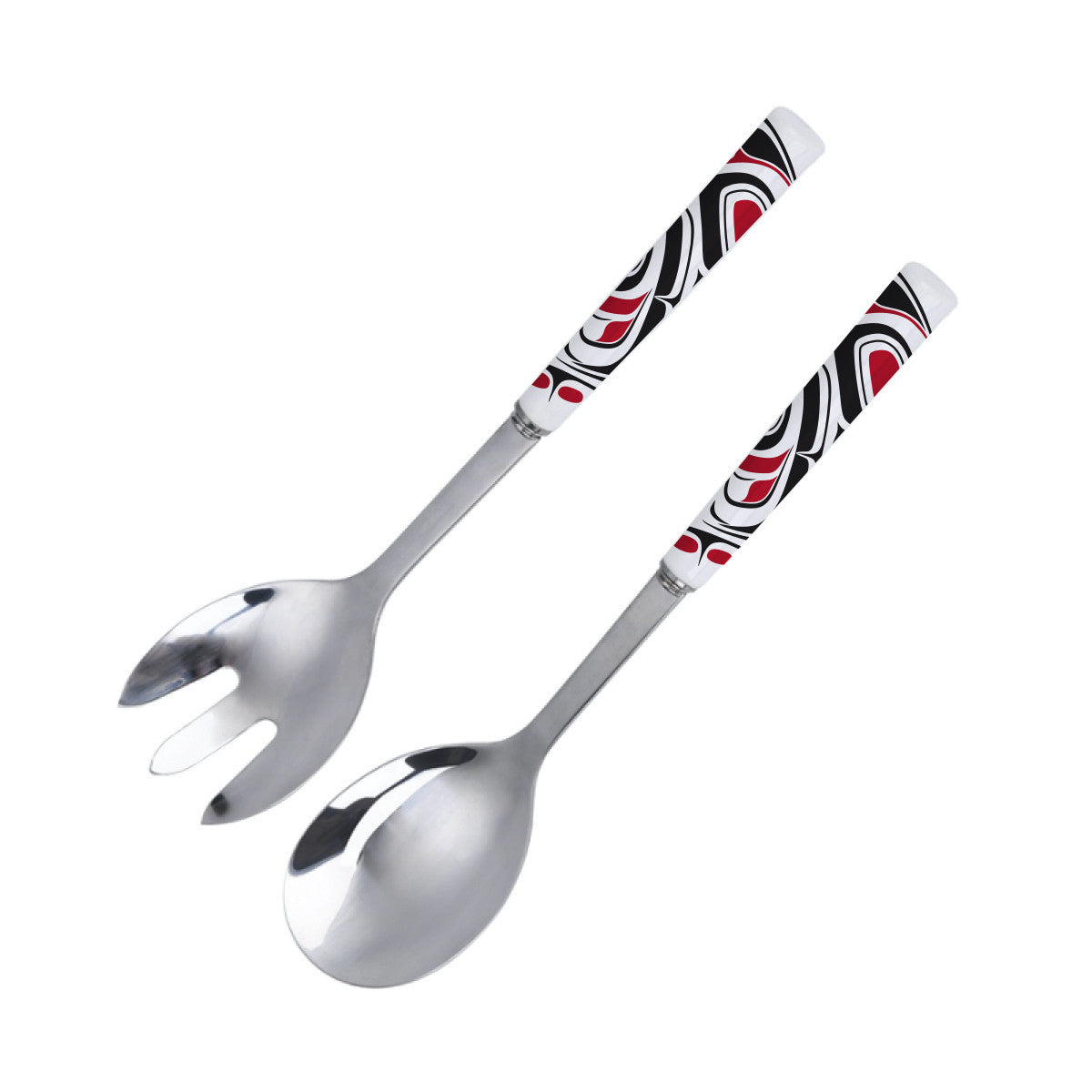Stainless Steel Salad Server Set, Transforming Eagle