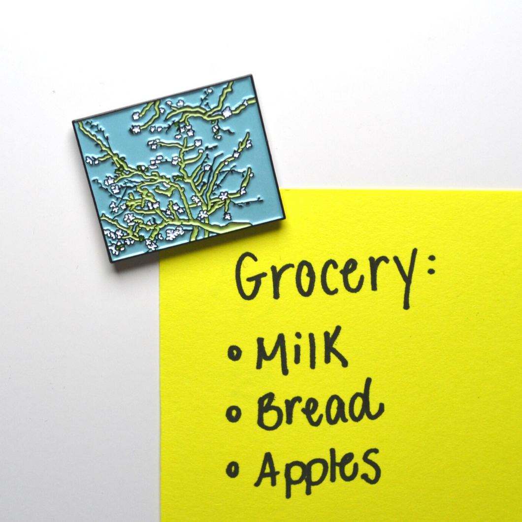 Enamel Magnet: Van Gogh's Almond Blossom - Chrysler Museum Shop
