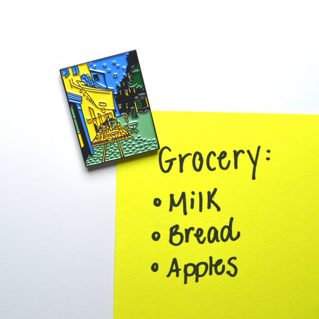 Enamel Magnet: Van Gogh's Café Terrace - Chrysler Museum Shop