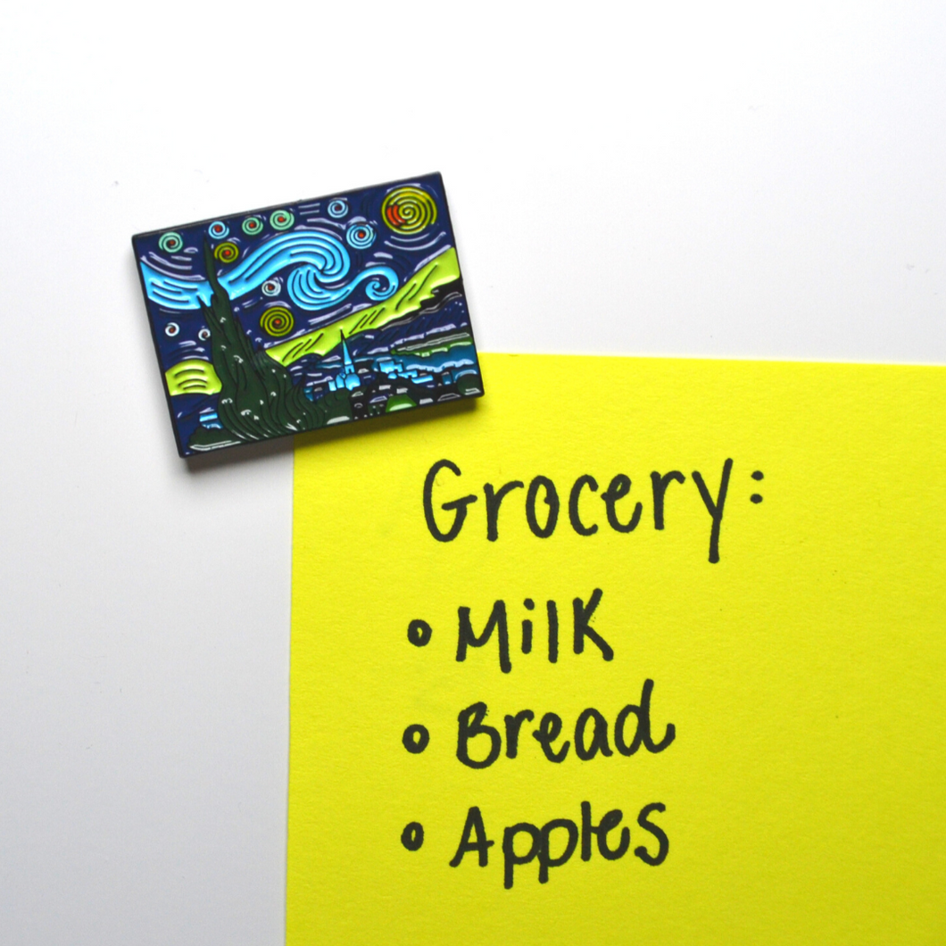Enamel Magnet: Van Gogh's The Starry Night - Chrysler Museum Shop