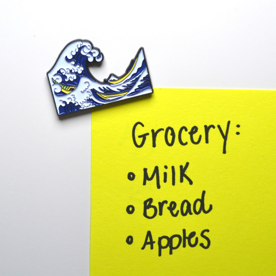 Enamel Magnet: Hokusai's The Great Wave Off Kanagawa - Chrysler Museum Shop