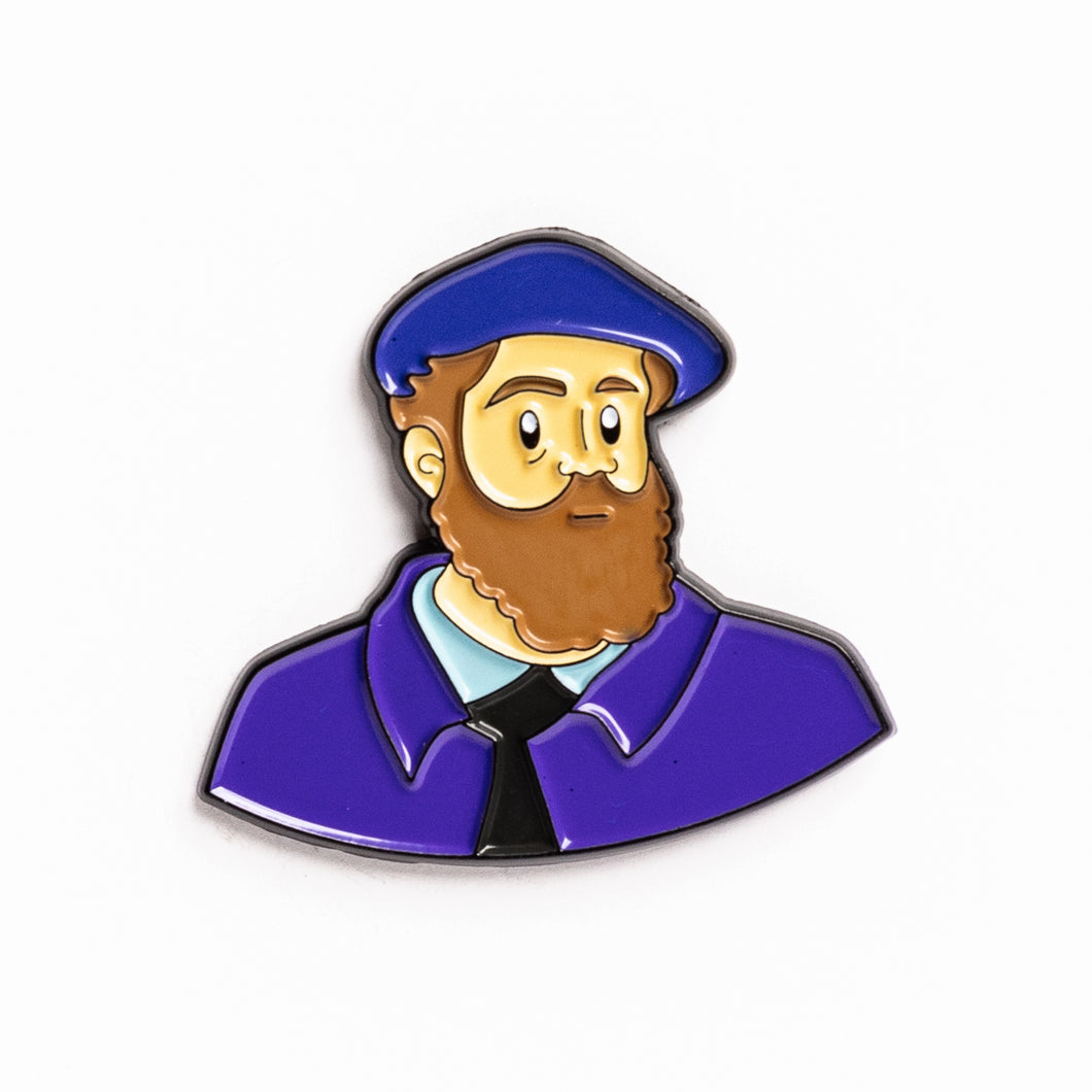Enamel Pin: Monet's Self-Portrait with Beret - Chrysler Museum Shop
