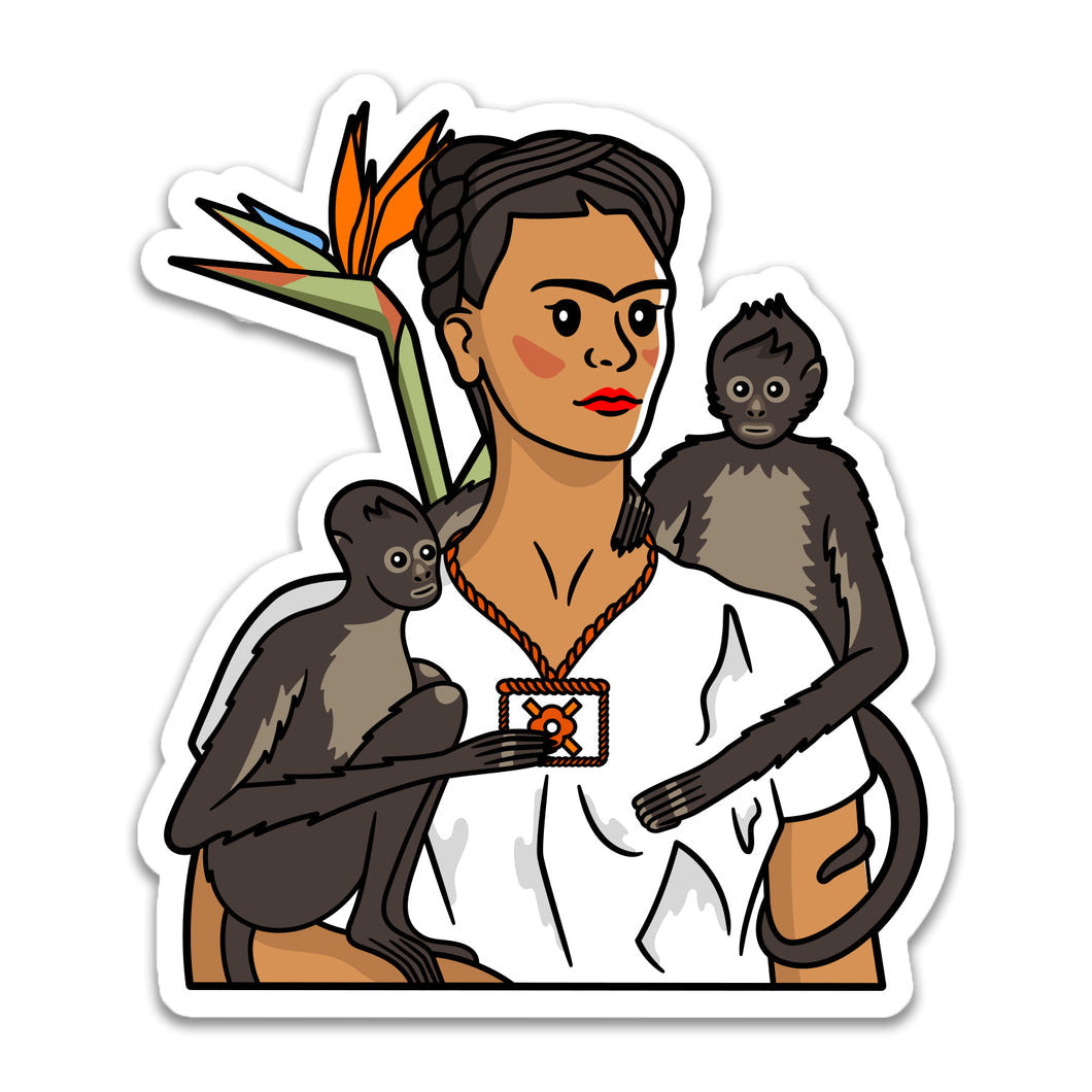 Sticker: Kahlo's "Self Portrait With Monkeys" - Chrysler Museum Shop