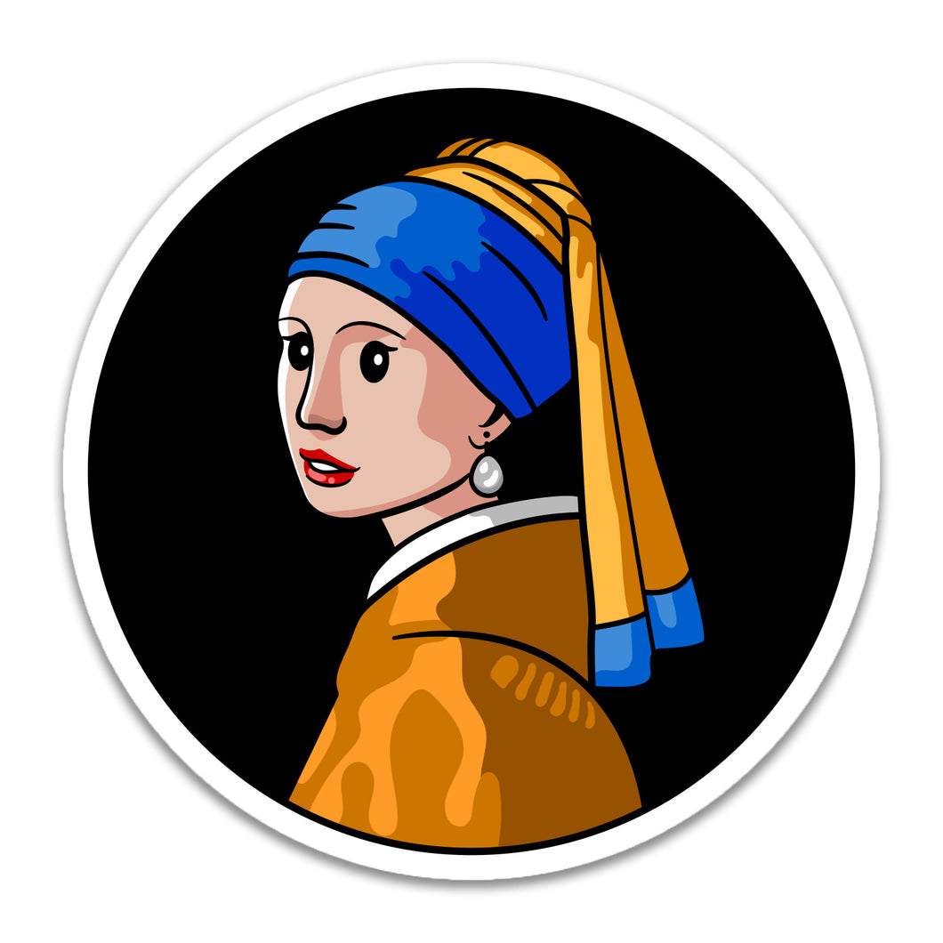 Sticker: Vermeer's "Girl with a Pearl Earring" - Chrysler Museum Shop