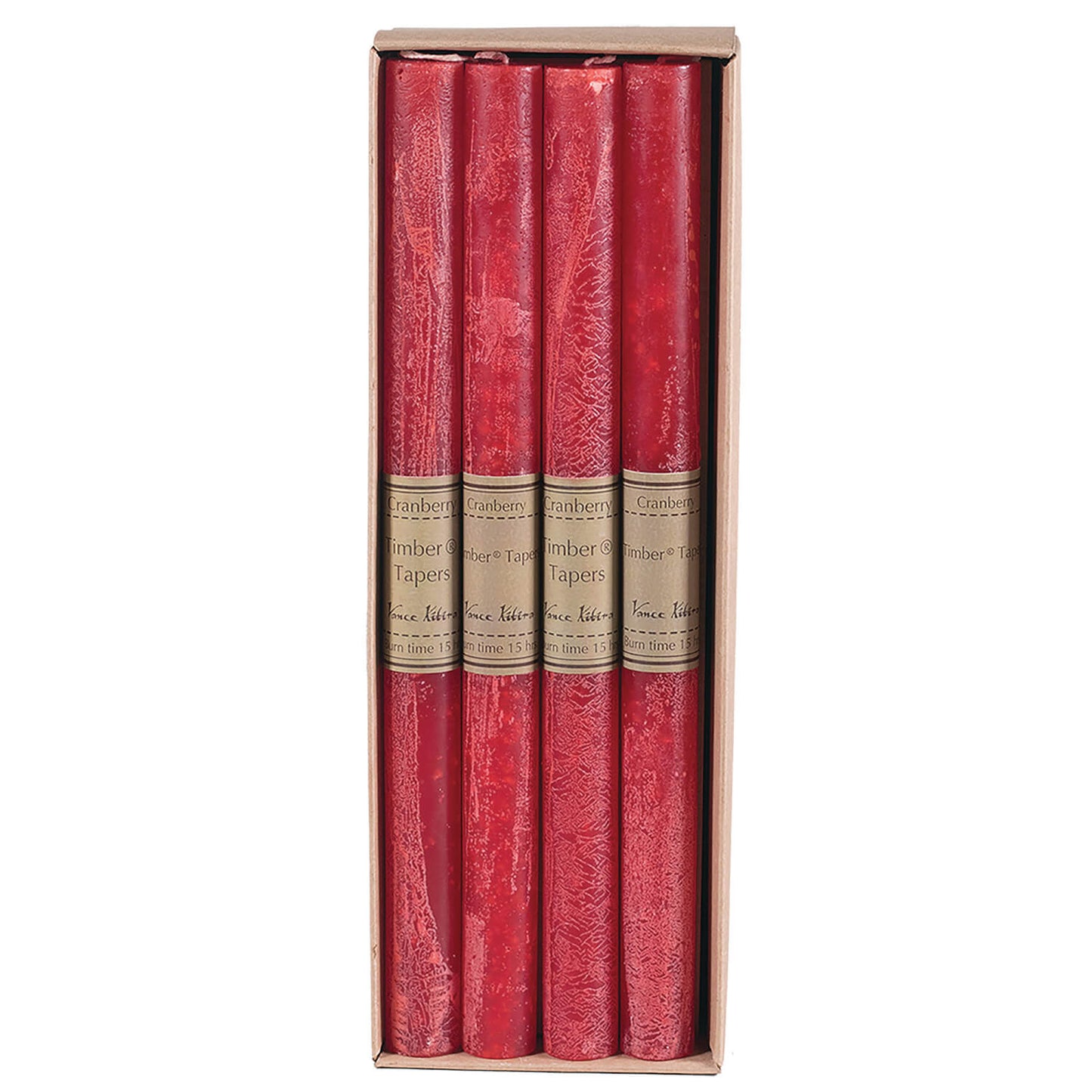 Cranberry Timber Taper Candles - Chrysler Museum Shop