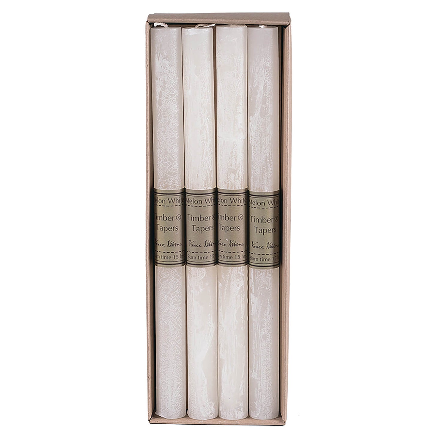 Melon White Timber Taper Candles - Chrysler Museum Shop