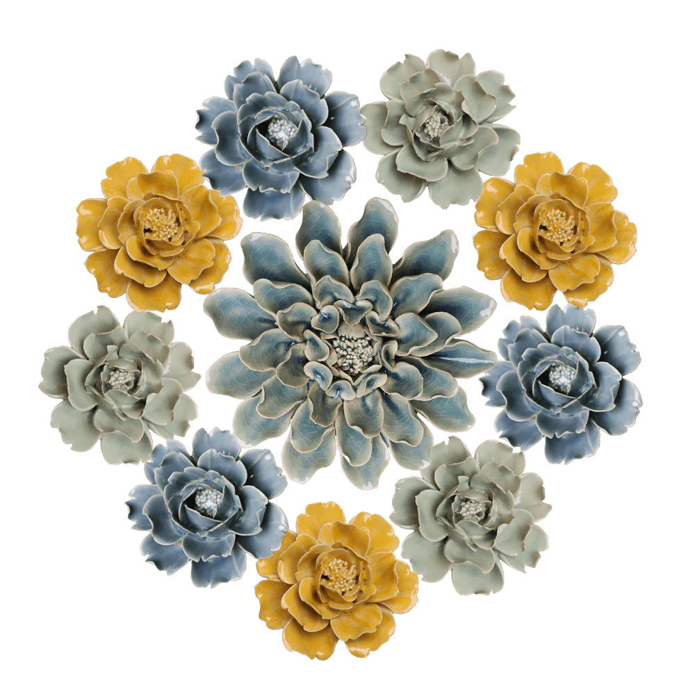 Ceramic Wallflowers by Chive