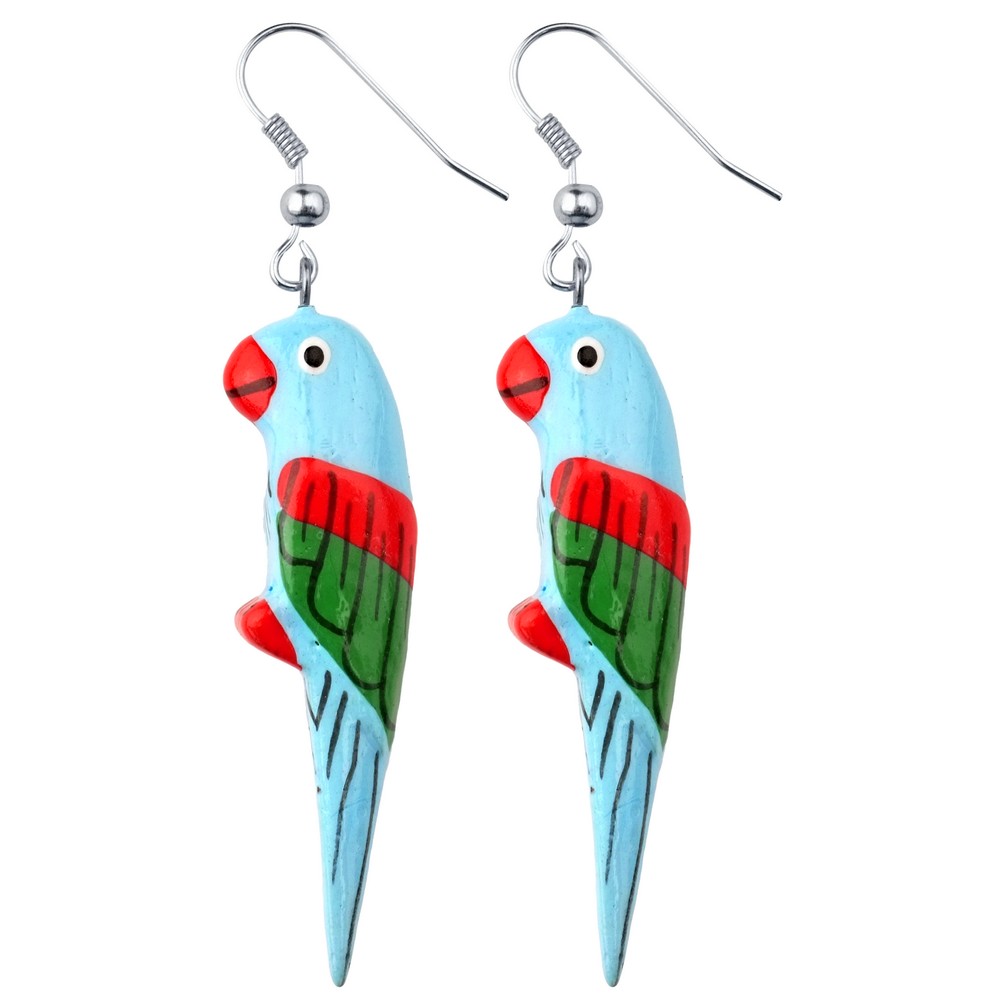 Wood Parrot Earrings – Chrysler Museum of Art - Main Image
