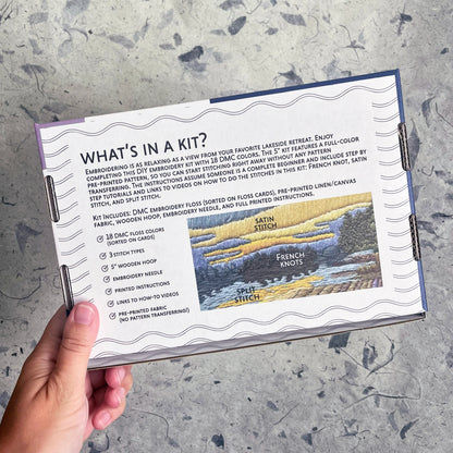DIY Embroidery Kit: Lakeside