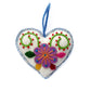 Embroidered Wool Heart Ornament