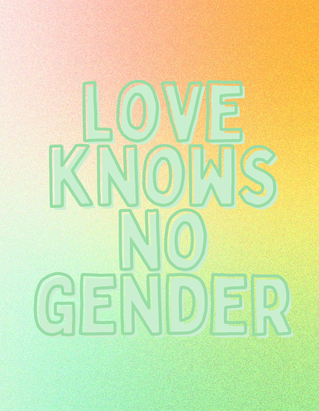 Love Knows No Gender Note Card