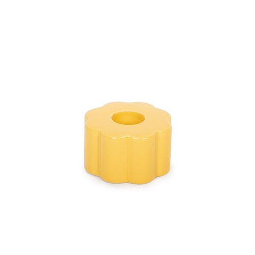 Flower Candle Holder (Yellow)