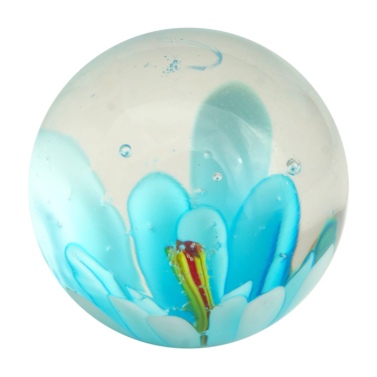 Handmade Glass Marble: Hollyhock