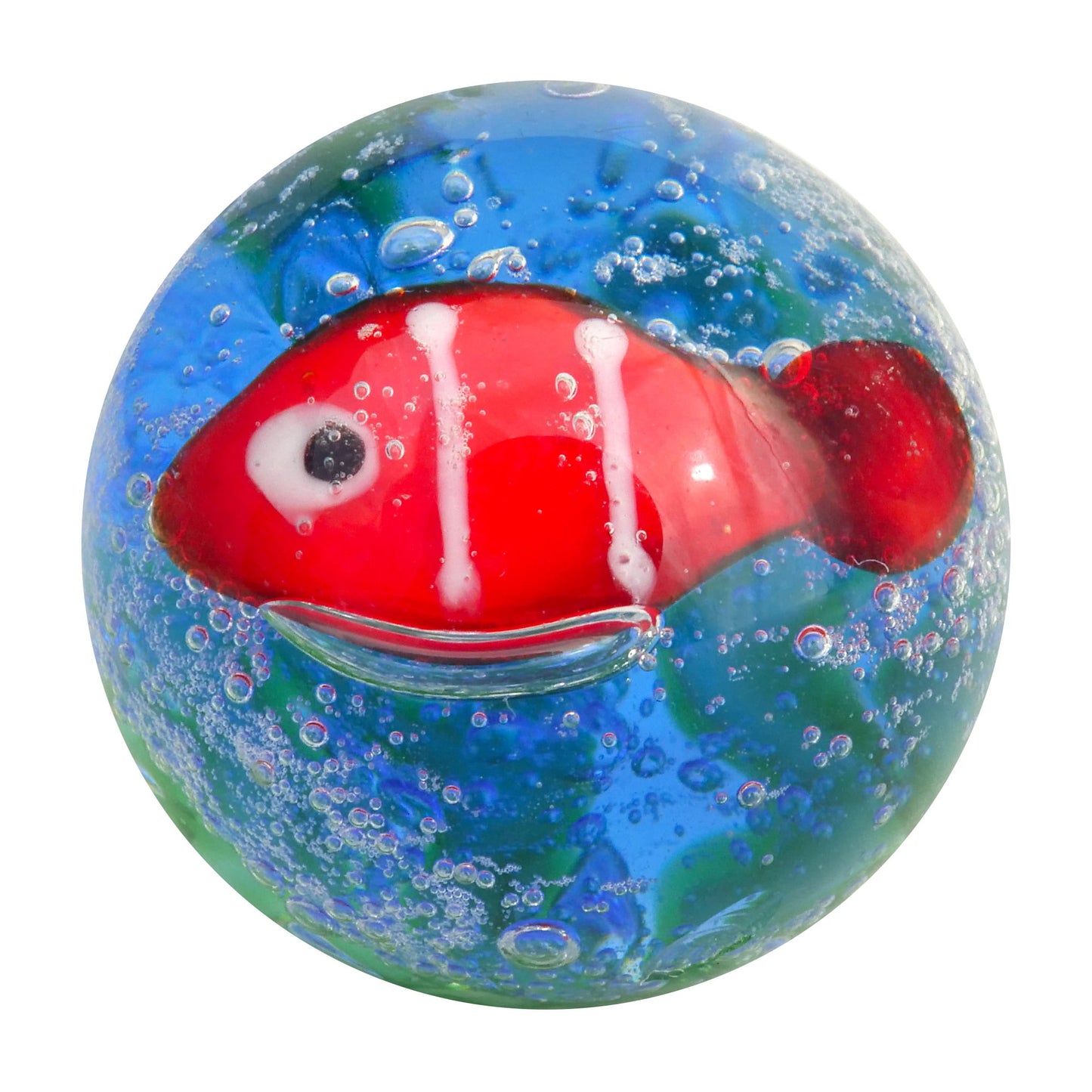 Handmade Glass Marble: Under the Sea