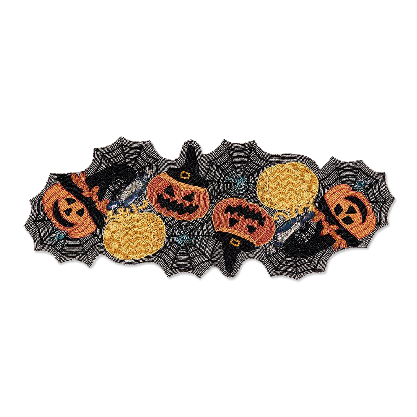 Jackolanterns Beaded Table Runner - Chrysler Museum Shop