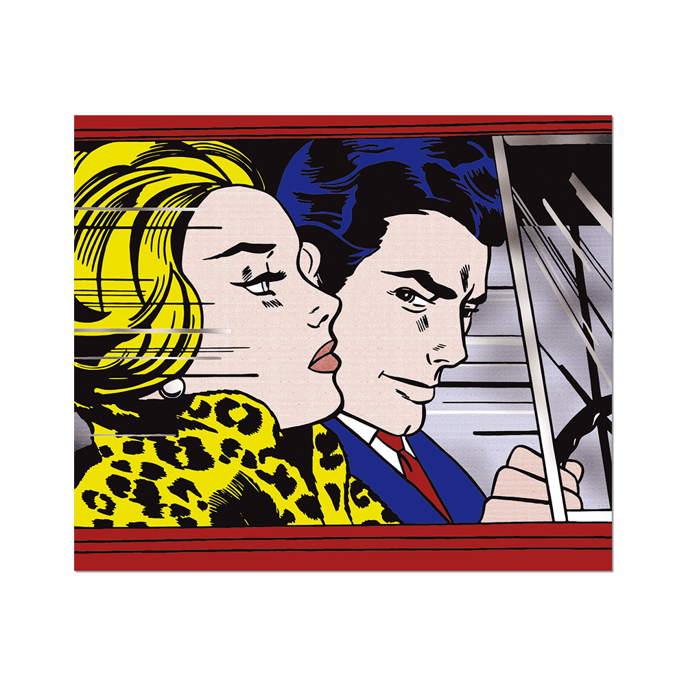 In The Car by Roy Lichtenstein - Die-Cut Sticker - Chrysler Museum Shop