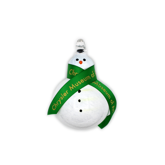 Chrysler Snowperson Ornament by Kelsey Finnie Glass - Chrysler Museum Shop