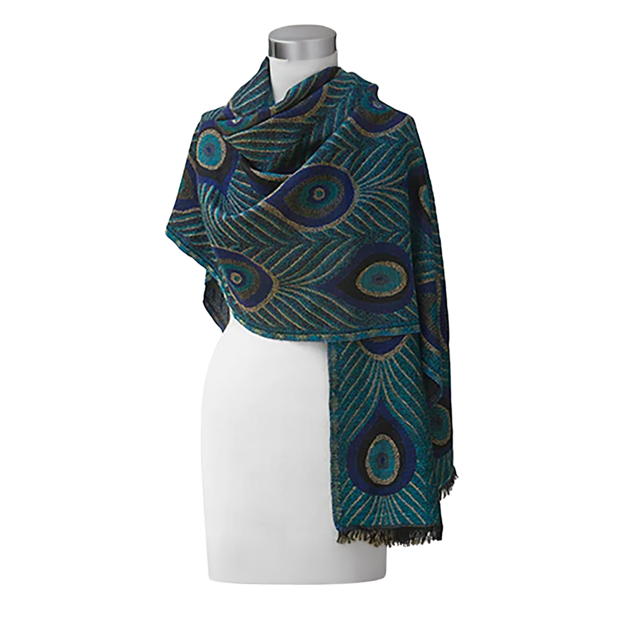 Tiffany Peacock Feather Shawl