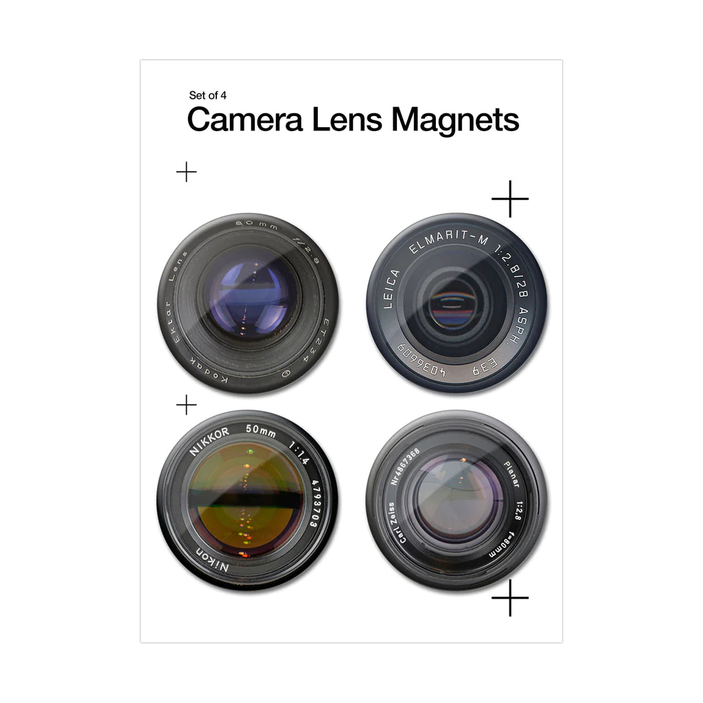 Camera Lens Refrigerator Magnets (Set of 4)