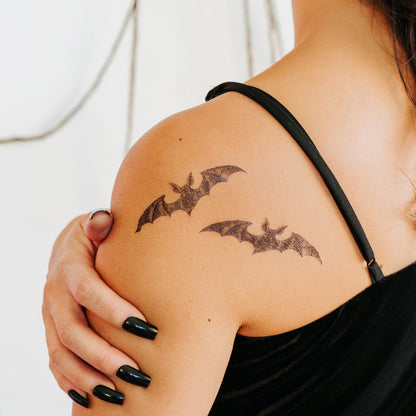Edward Gorey's Vampire Bat Temporary Tattoos