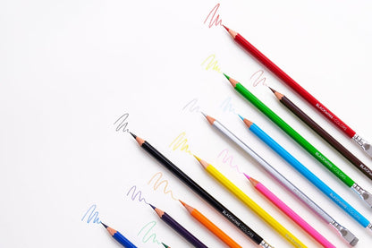 Colorful pencils on a white background