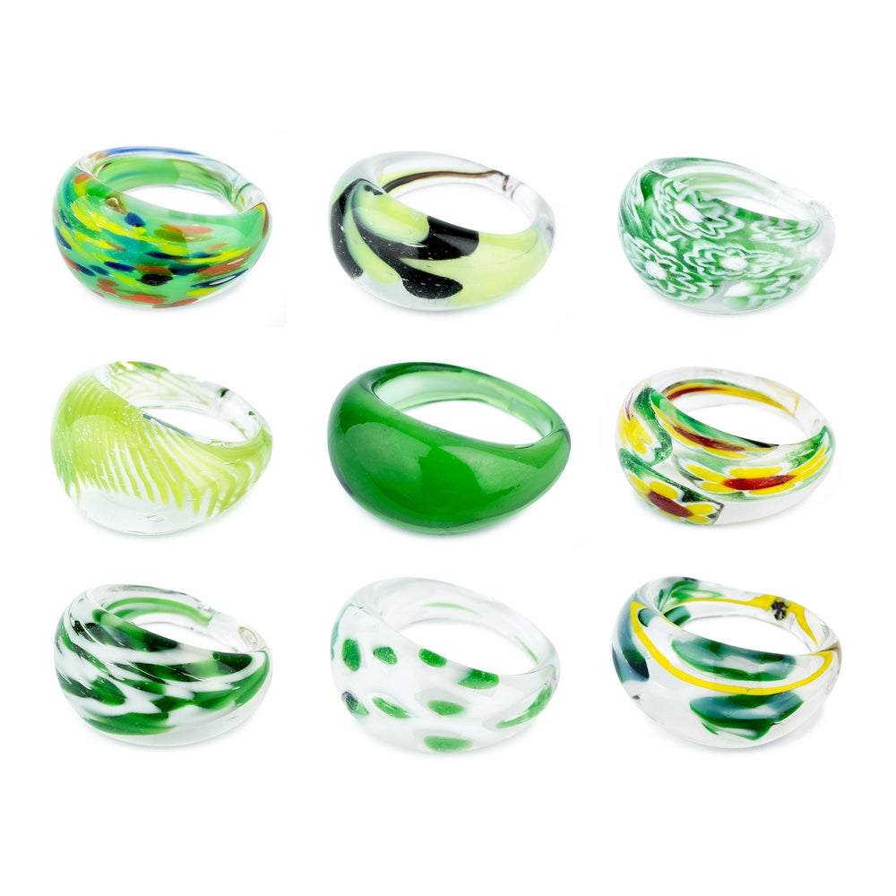 Glass Rings (Green)