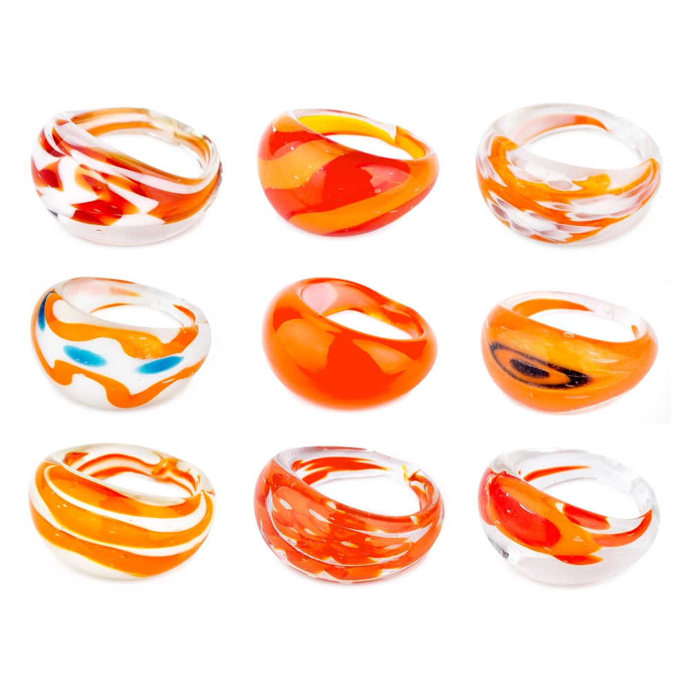 Glass Rings (Orange)